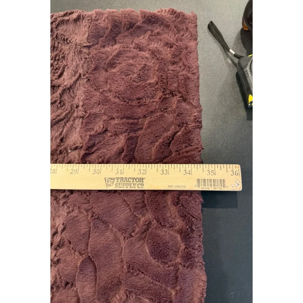 Minky Plush Pillow Case Cover Plum Rosette Textured Luxury Comfort 34.5x19